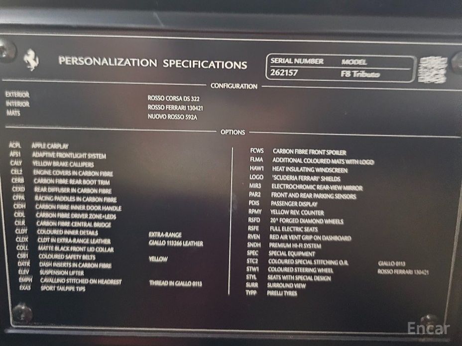 F8 Tributo 3. 9 V8 10